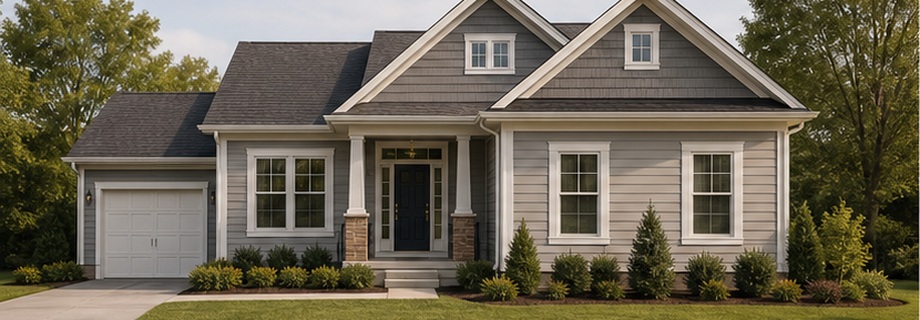 Gray craftsman house exterior — mortgage break-even calculator
